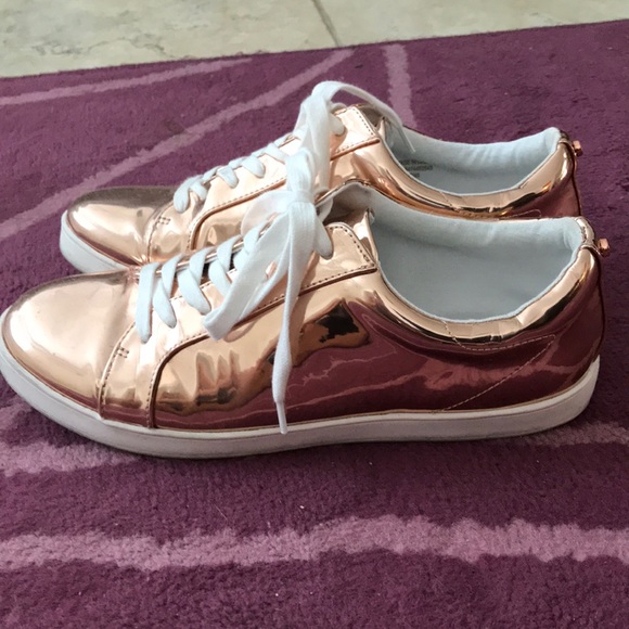 Rose Gold Sneakers - Size 9 - Picture 3 of 4